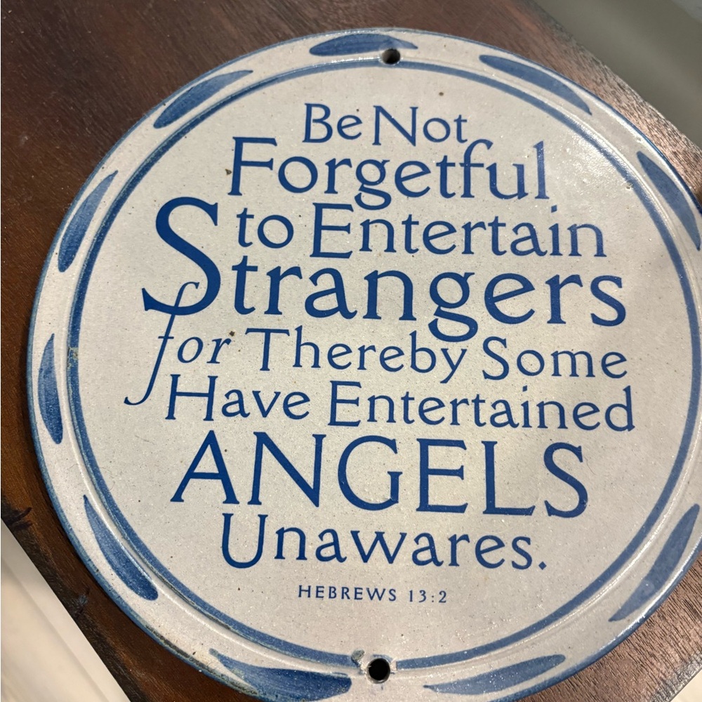 J Williams Signed pottery Be not forgetful, to entertain strangers for thereby… - Picture 6 of 7